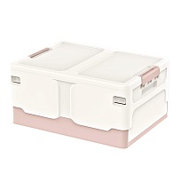 Ящик пластиковый складной белый, дно розовое, 480х360х240 мм в Улан-Удэ