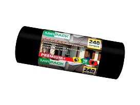 Мешки для мусора 240 л, ароматизированные, черные, в рулоне 10 шт., ПВД 45 мкм, 1300х930 мм, PREMIUM+, 24010830 в Улан-Удэ Мешки для мусора 240 л, ароматизированные, черные, в рулоне 10 шт., ПВД 45 мкм, 1300х930 мм, PREMIUM+, 24010830 в Улан-Удэ