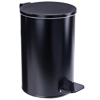 Ведро для мусора с педалью, усиленное, Титан, 10 л, черное, оцинкованная сталь в Улан-Удэ