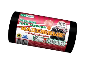 Мешки для мусора 180 л, ароматизированные, черные, в рулоне 25 шт., ПВД, 35 мкм, 1100х930 мм, НАДЕЖНЫЕ, 1802550 в Улан-Удэ