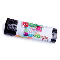 Мешки для мусора 30 л, черные, в рулоне 20 шт., ПНД, 6 мкм, 600х500 мм, Концепция Быта ЭкоДом, 601348 в Улан-Удэ