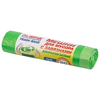 Мешки для мусора 35 л, биоразлагаемые с завязками, зеленые, в рулоне 20 шт., ПНД, 14 мкм, 600х500 мм, LAIMA ULTRA, 607688 в Улан-Удэ Мешки для мусора 35 л, биоразлагаемые с завязками, зеленые, в рулоне 20 шт., ПНД, 14 мкм, 600х500 мм, LAIMA ULTRA, 607688 в Улан-Удэ