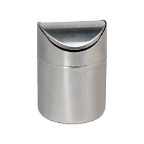 Урна для мусора 1,2 л настольная, с качающейся крышкой, нержавеющая сталь, матовая в Улан-Удэ