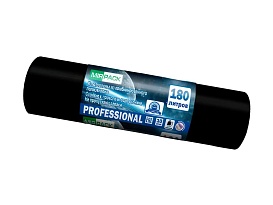 Мешки для мусора 180 л, ароматизированные, черные, в рулоне 10 шт., ПВД, 30 мкм, 1100х930 мм, PROFESSIONAL, 1801044 в Улан-Удэ