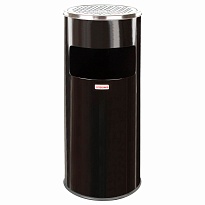 Урна с пепельницей 27 л, нержавеющая сталь, черная, LAIMA PROFESSIONAL в Улан-Удэ