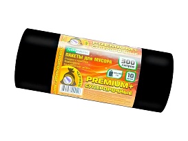Мешки для мусора 300 л, черные, в рулоне 10 шт., ПВД 70 мкм, 1400х1000 мм, PREMIUM+, 30010160 в Улан-Удэ Мешки для мусора 300 л, черные, в рулоне 10 шт., ПВД 70 мкм, 1400х1000 мм, PREMIUM+, 30010160 в Улан-Удэ