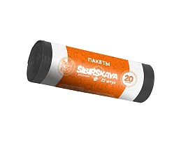 Мешки для мусора 20 л, черные, в рулоне 25 шт., ПНД, 6 мкм, 420х450 мм, SIBIRSKAYA, 101-001 S в Улан-Удэ
