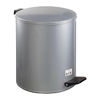 Ведро для мусора с педалью, усиленное, Титан, 15 л, серое, оцинкованная сталь в Улан-Удэ