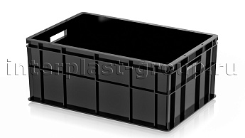 Ящик для молока, мяса, овощей и фруктов сплошной усиленный черный в Улан-Удэ Ящик для молока, мяса, овощей и фруктов сплошной усиленный черный в Улан-Удэ