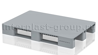 Поддон пластиковый сплошной (усилен 1 трубой) без бортиков серый в Улан-Удэ