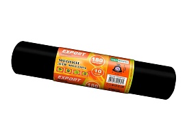 Мешки для мусора 180 л, ароматизированные, черные, в рулоне 10 шт., ПВД, 80 мкм, 1100х930 мм, EXPORT, exp18010142 в Улан-Удэ