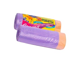 Мешки для мусора 35 л, ароматизированные, Лаванда, сиреневые, в рулоне 10 шт., ПНД, 12 мкм, 560х530 мм, GRIFON Aroma, 101-080 La в Улан-Удэ