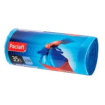 Мешки для мусора 35 л, с ушками, синие, в рулоне 30 шт., ПНД, 10,5 мкм, 640х500 мм, PACLAN Multitop, 600819 в Улан-Удэ