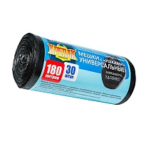Мешки для мусора 180 л, с ушками, черные, в рулоне 30 шт., ПНД, 20 мкм, 1150х800 мм, Крепак, 4607075710399 в Улан-Удэ Мешки для мусора 180 л, с ушками, черные, в рулоне 30 шт., ПНД, 20 мкм, 1150х800 мм, Крепак, 4607075710399 в Улан-Удэ