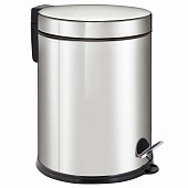 Ведро-контейнер для мусора урна с педалью LAIMA Classic Plus, 12 л, зеркальное