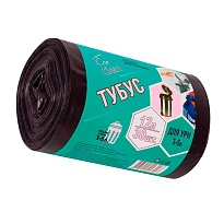 Мешки для мусора 12 л, черные, в рулоне 30 шт., ПНД, 6 мкм, 550х320 мм, Концепция Быта Tubus, 604936 в Улан-Удэ