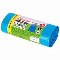 Мешки для мусора 35 л, синие, в рулоне 30 шт., ПНД, 10 мкм, 600х500 мм, Любаша, 608091 в Улан-Удэ Мешки для мусора 35 л, синие, в рулоне 30 шт., ПНД, 10 мкм, 600х500 мм, Любаша, 608091 в Улан-Удэ