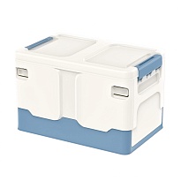 Ящик пластиковый складной белый, дно синее, 370х240х240 мм в Улан-Удэ