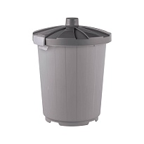 Мусорный бак с крышкой 105 л серый 105 серый в Улан-Удэ Мусорный бак с крышкой 105 л серый 105 серый в Улан-Удэ