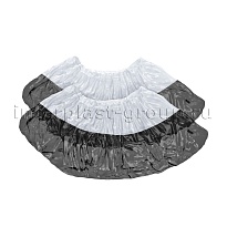 Бахилы бело-черные 1000 шт (500 пар), 48 мкм, двойная подошва, с одной резинкой, Эконом+ в Улан-Удэ Бахилы бело-черные 1000 шт (500 пар), 48 мкм, двойная подошва, с одной резинкой, Эконом+ в Улан-Удэ