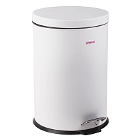 Ведро-контейнер для мусора (урна) с педалью LAIMA Classic, 12 л, белое, глянцевое, металл, со съемным внутренним ведром в Улан-Удэ