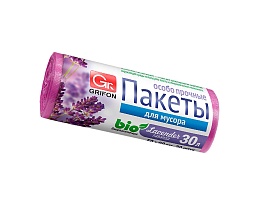 Мешки для мусора 30 л, ароматизированные, Лаванда, сиреневые, в рулоне 20 шт., ПНД, 9 мкм, 560х530 мм, GRIFON Aroma, 101-020 La в Улан-Удэ