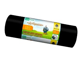 Мешки для мусора 180 л, ароматизированные, черные, в рулоне 10 шт., ПВД, 100 мкм, 1100х930 мм, Добрыня, Dob18010black в Улан-Удэ Мешки для мусора 180 л, ароматизированные, черные, в рулоне 10 шт., ПВД, 100 мкм, 1100х930 мм, Добрыня, Dob18010black в Улан-Удэ